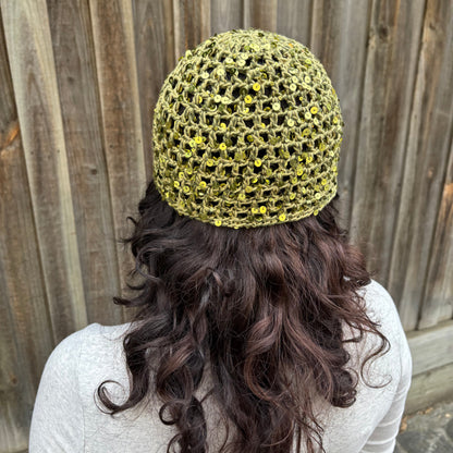 Sequin Mesh Cap (Green)