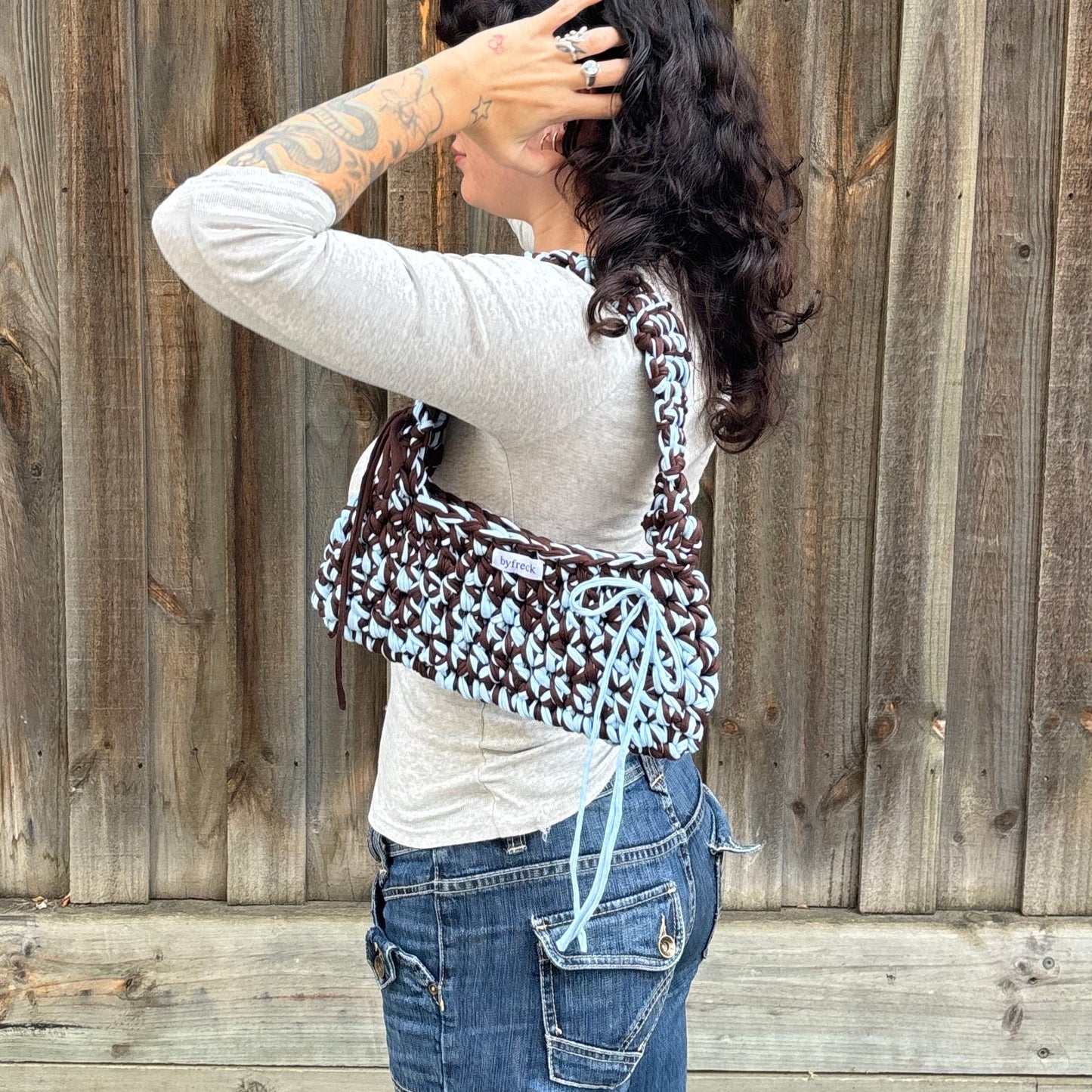 Candy Bag Large (Blue/Brown)