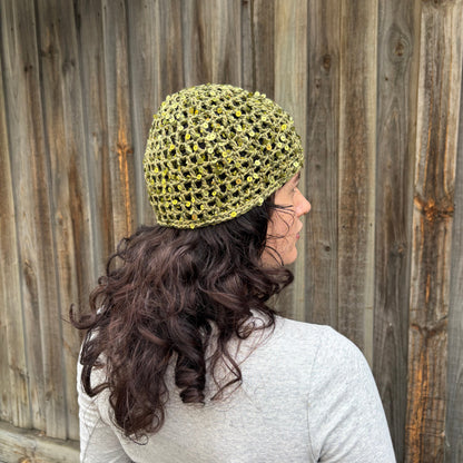 Sequin Mesh Cap (Green)